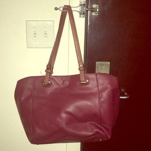 3 piece red leather purse